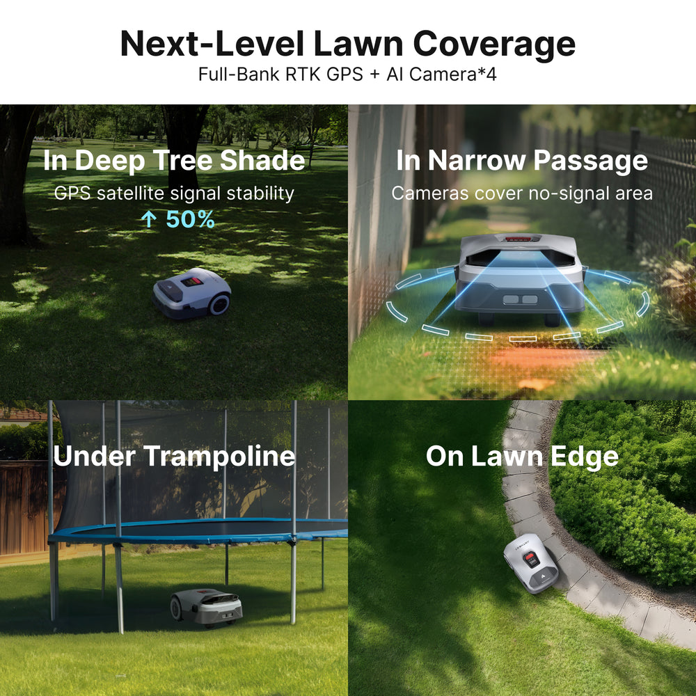 ANTHBOT Genie 600E Smart AI Robot Lawn Mower - No Wire